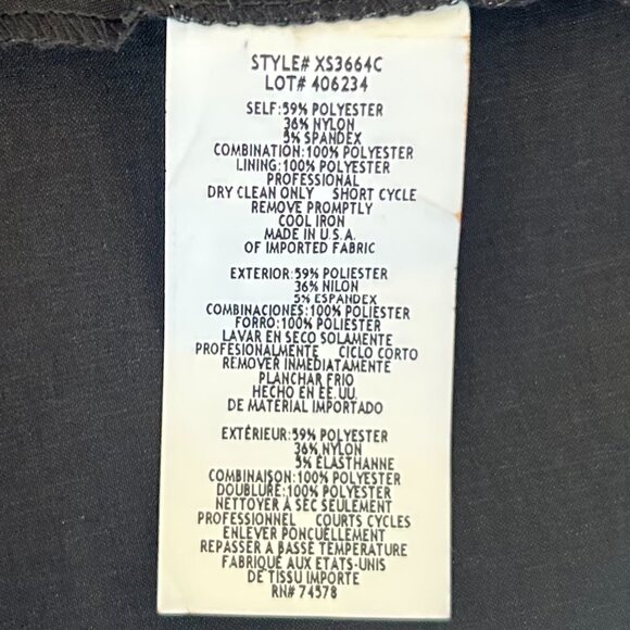 Cache Black Mermaid Gown Lace Back Formal Evening Prom Pageant Dress 0 - Picture 7 of 8